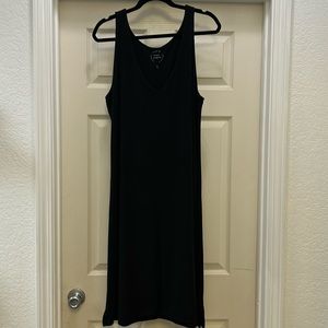 Cozy Earth Ribbed Sleeveless Dress Black L